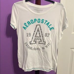 A white Aeropostale shirt.